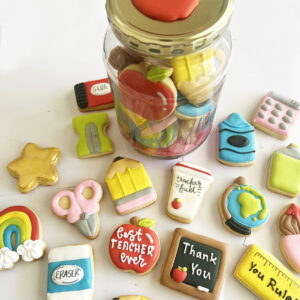 Teacher's Appreciation jar filled with cookies